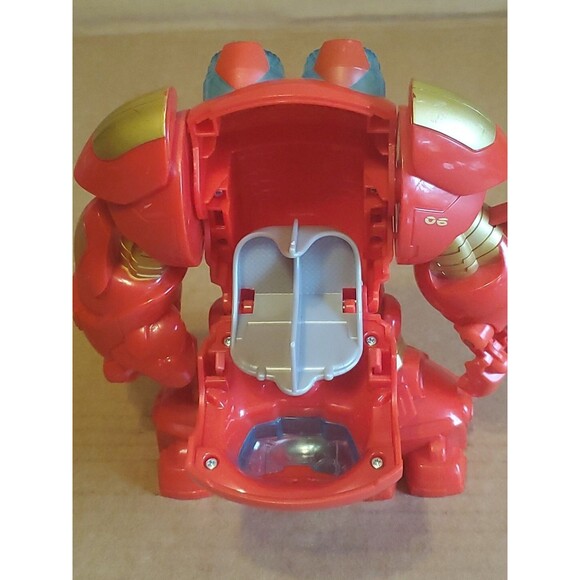 Playskool Marvel Super Hero Hulk Buster Armor Spinning Fist & Ironman Action - Picture 7 of 12